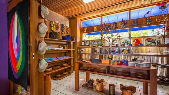 Shop with local handcrafted shops inside Xandari Resort reception Costa Rica